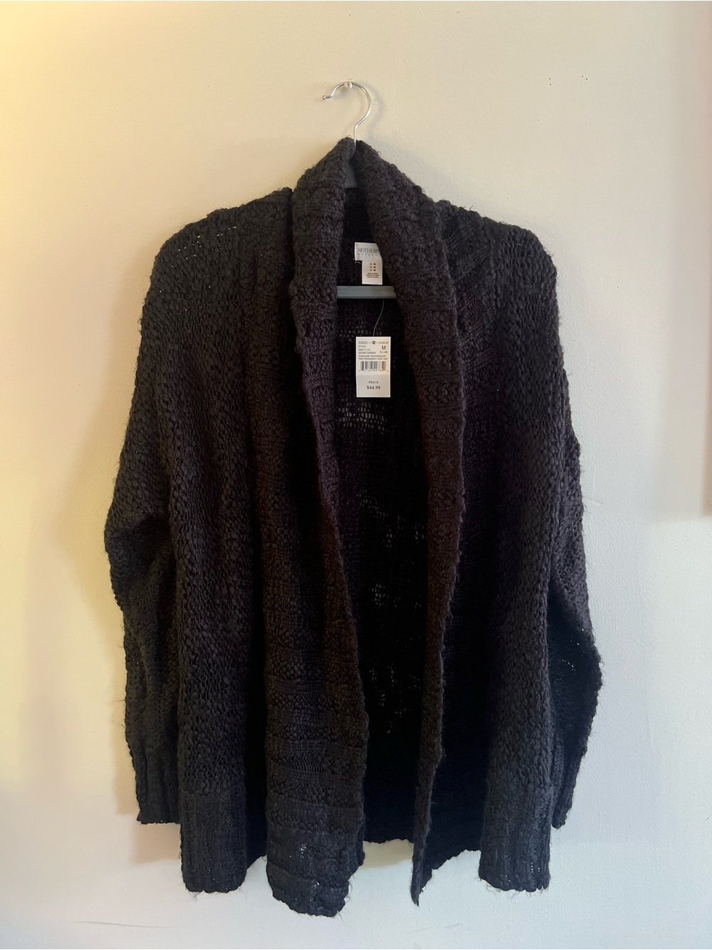 Motherhood Maternity Black Chunky Open-Front Cardigan